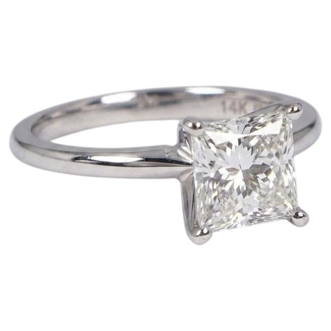1.5 Carat Princess Cut Diamond Solitaire Engagement Ring