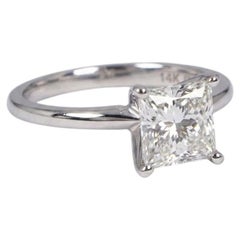 1.5 Carat Princess Cut Diamond Solitaire Engagement Ring