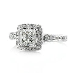 1,5 Karat Prinzessin Diamantring Brillant Weiß 14K Weißgold Veredeltes Licht