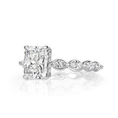 1.5 Carat Radiant Diamond Ring Brilliant White 14K Gold Graceful Brilliance