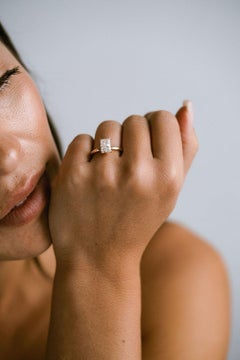 1.5 Carat Radiant Statement Brilliant White  Graceful Brilliance Diamond Ring