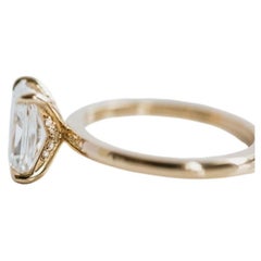 1.5 Carat Radiant Statement Brilliant White  Graceful Brilliance Diamond Ring