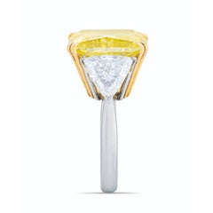 15 Carat Radiant Statement Fancy Yellow A Crown-Worthy  Rarity  Diamond Ring