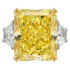 15 Carat Radiant Statement Fancy Yellow 14K Gold Colour-Collector’s Treasure