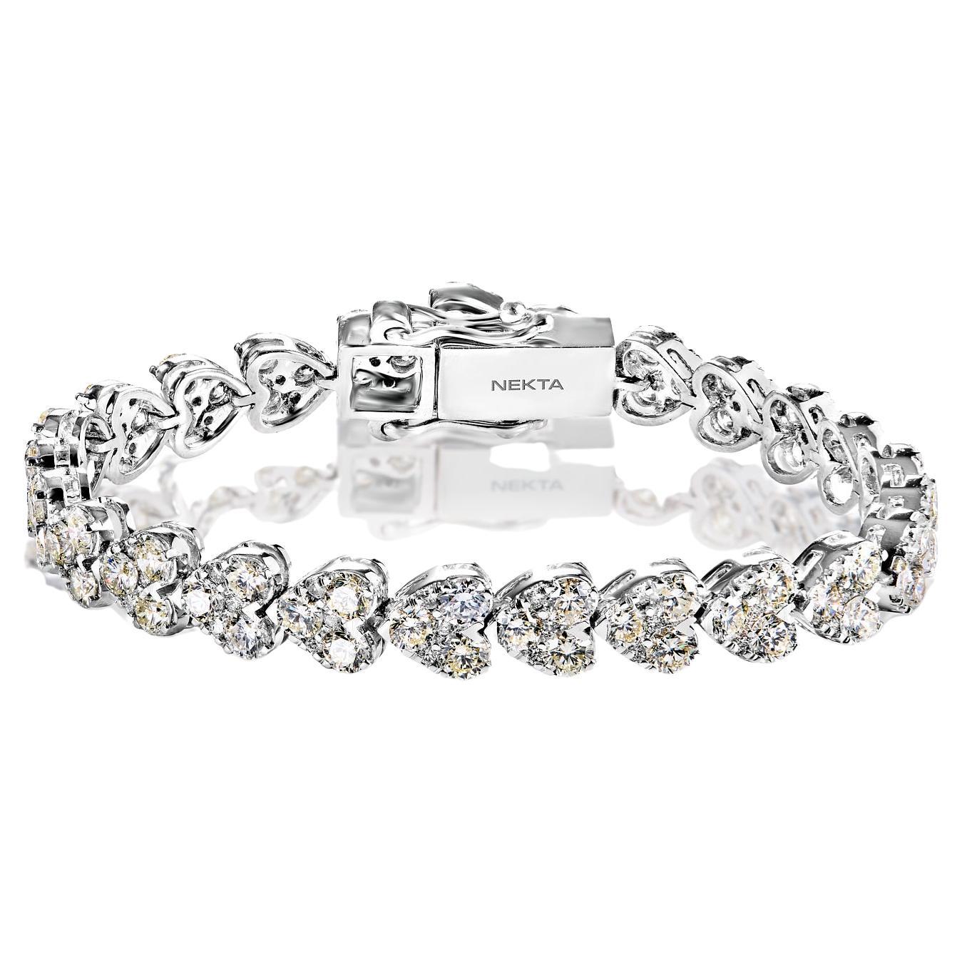 15 Carat Round Brilliant Diamond Bracelet Certified For Sale