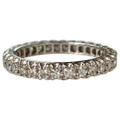 1.5 Carat Round Brilliant Diamond Eternity Band in 18 Karat White Gold