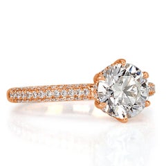 1.5 Carat Round Brilliant Diamond Ring Brilliant White 14K Gold Elegant Sparkle