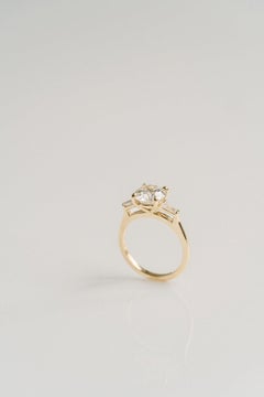 1.5 Carat Round Brilliant Statement Brilliant  Elegant Sparkle Diamond Ring