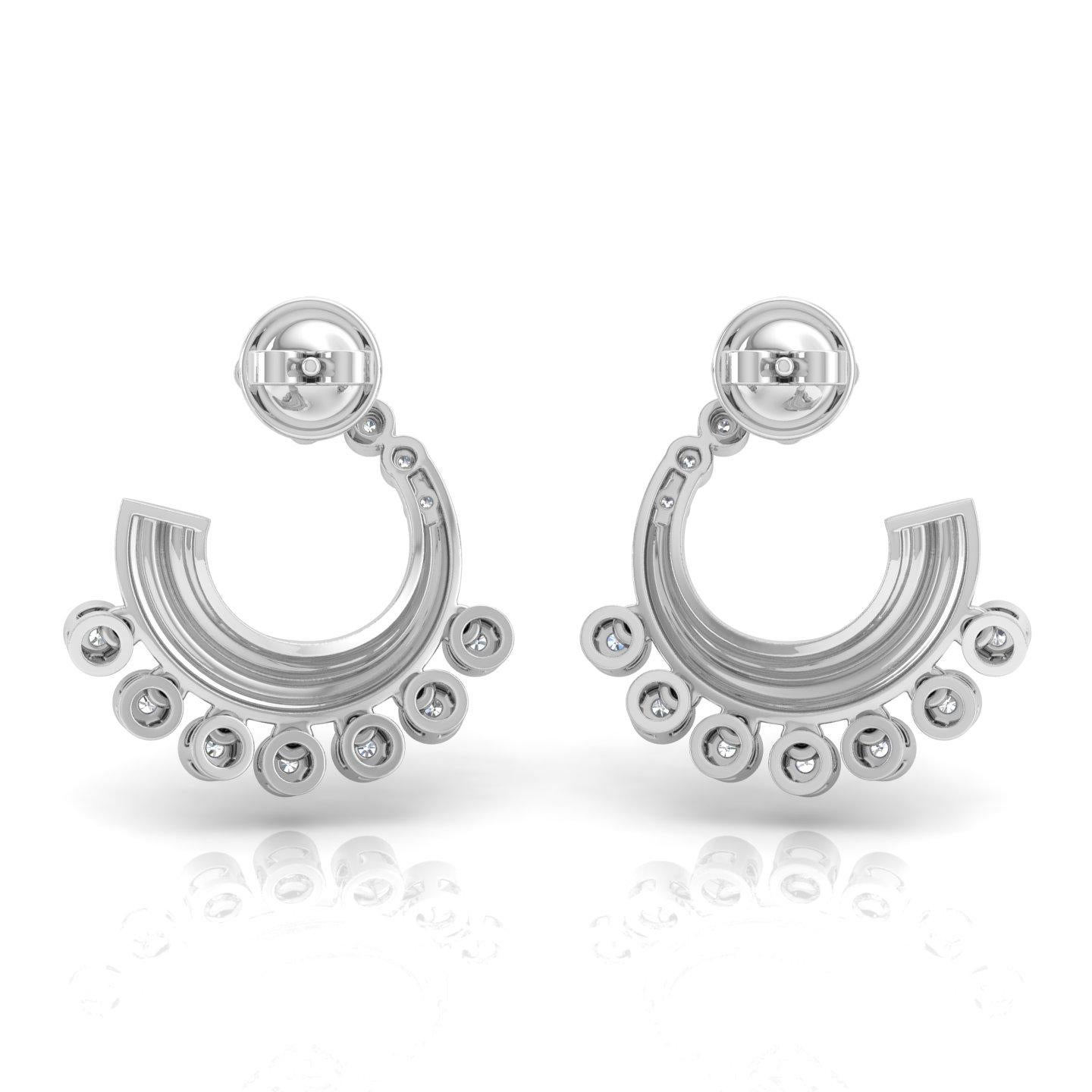 Cast from 14-karat gold, these exquisite earrings are handset with 1.50 carats of sparkling diamonds.

FOLLOW SPECTRUM JEWELS storefront to view the latest collection & exclusive pieces. Spectrum Jewels is proudly rated as a Top Seller on 1stdibs
