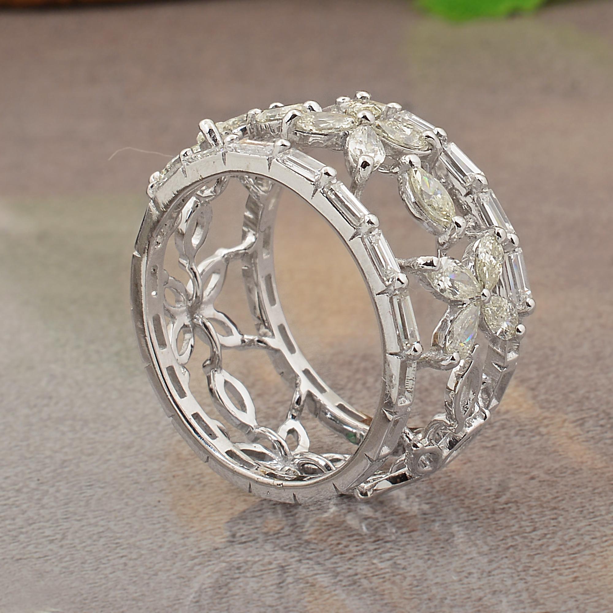 in vendita:  1,5 carati SI/HI Diamante spesso Anello nuziale in oro bianco 18 carati Gioielli di pregio 3
