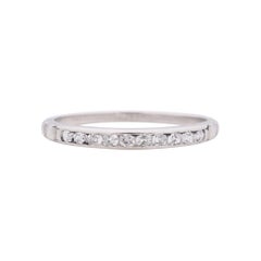 Antique .15 Carat Total Weight Art Deco 18 Karat White Gold Diamond Engagement Ring
