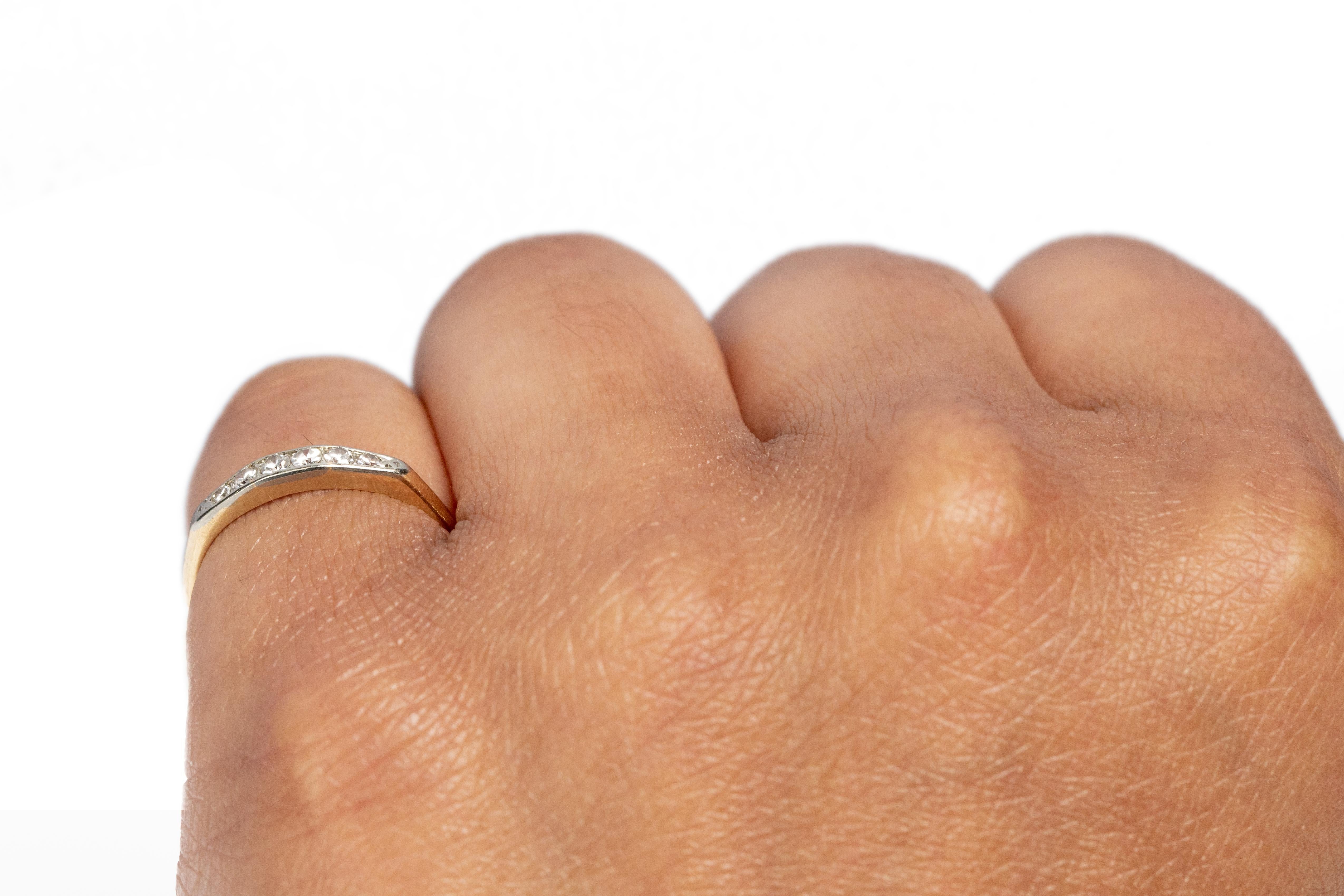 .15 Carat Total Weight Art Deco Diamond 14 Karat Yellow Gold Engagement Ring 1