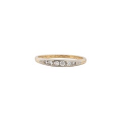 .15 Carat Total Weight Art Deco Diamond 14 Karat Yellow Gold Engagement Ring