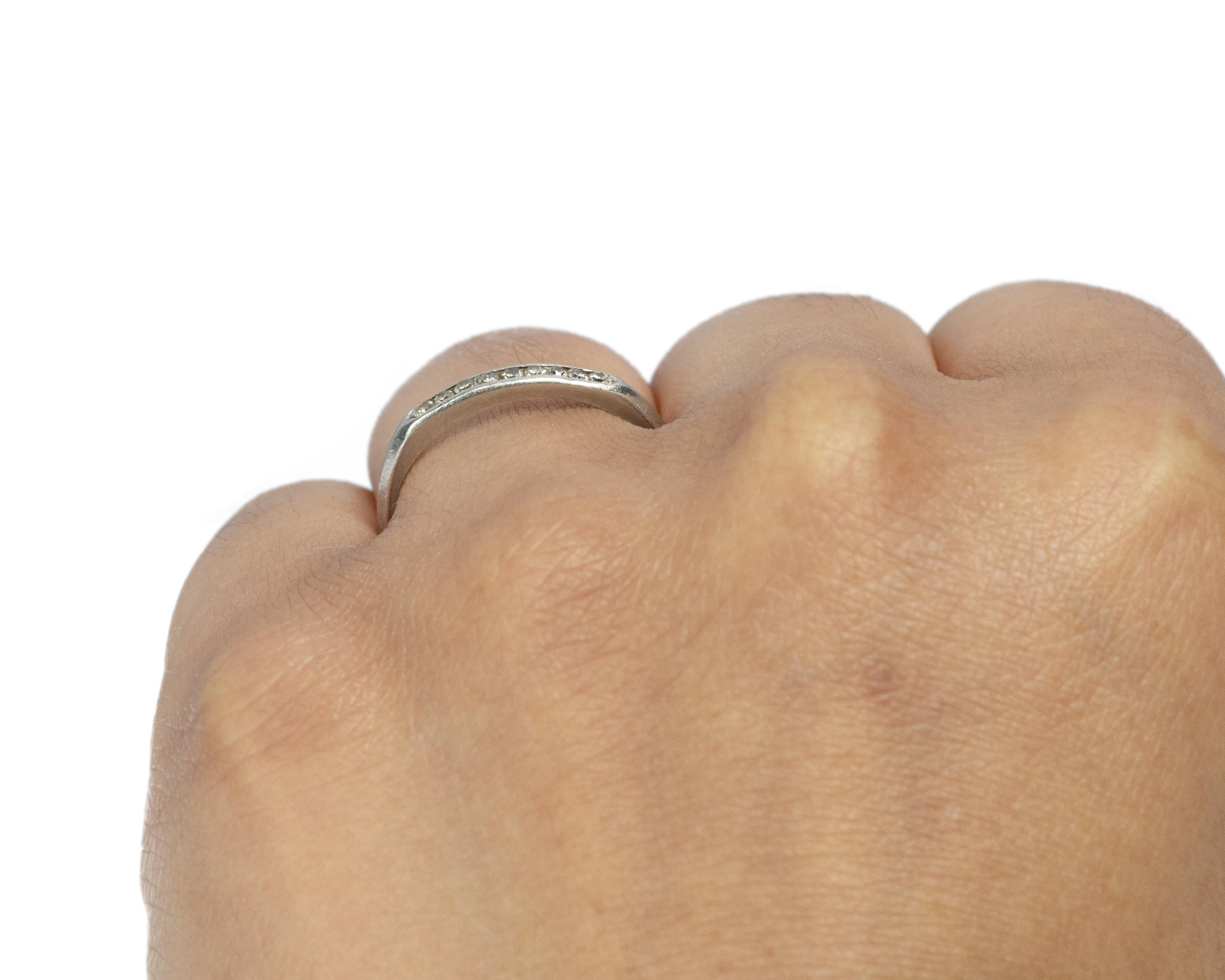 .15 Carat Total Weight Art Deco Diamond Platinum Engagement Ring For Sale 1