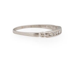 Art Deco Diamant Platin Ehering mit 0,15 Karat Gesamtgewicht