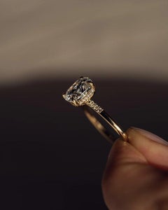 1.5 CT Cushion Cut Moissanite Ring 925 Sterling Silver Engagement Ring Gift.
