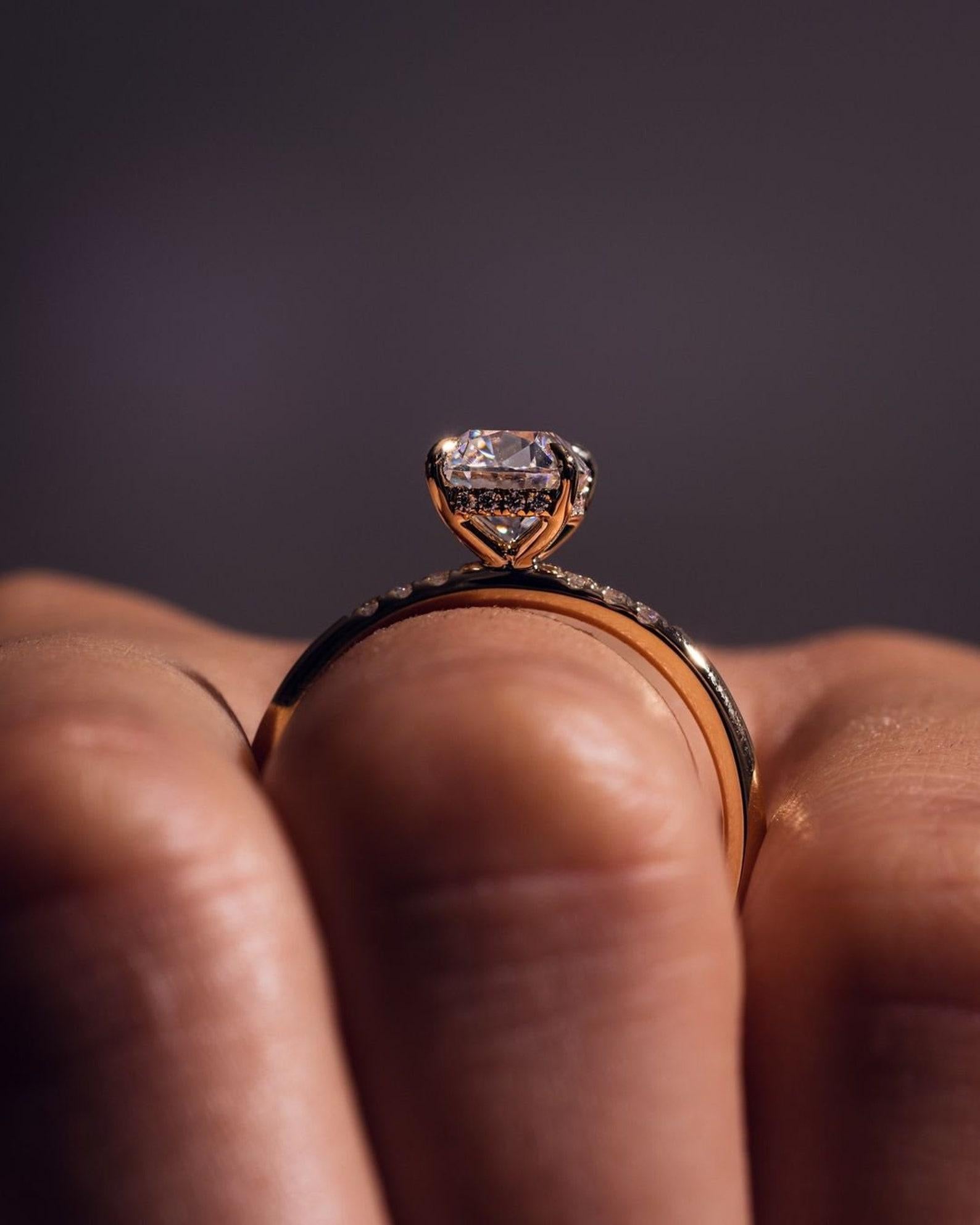 Verlobungsring 925 aus Moissanit mit 1,5 Karat im Kissenschliff und Sterlingsilber aus Sterlingsilber, Geschenk. 4