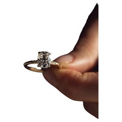 Verlobungsring 925 aus Moissanit mit 1,5 Karat im Kissenschliff und Sterlingsilber aus Sterlingsilber, Geschenk.