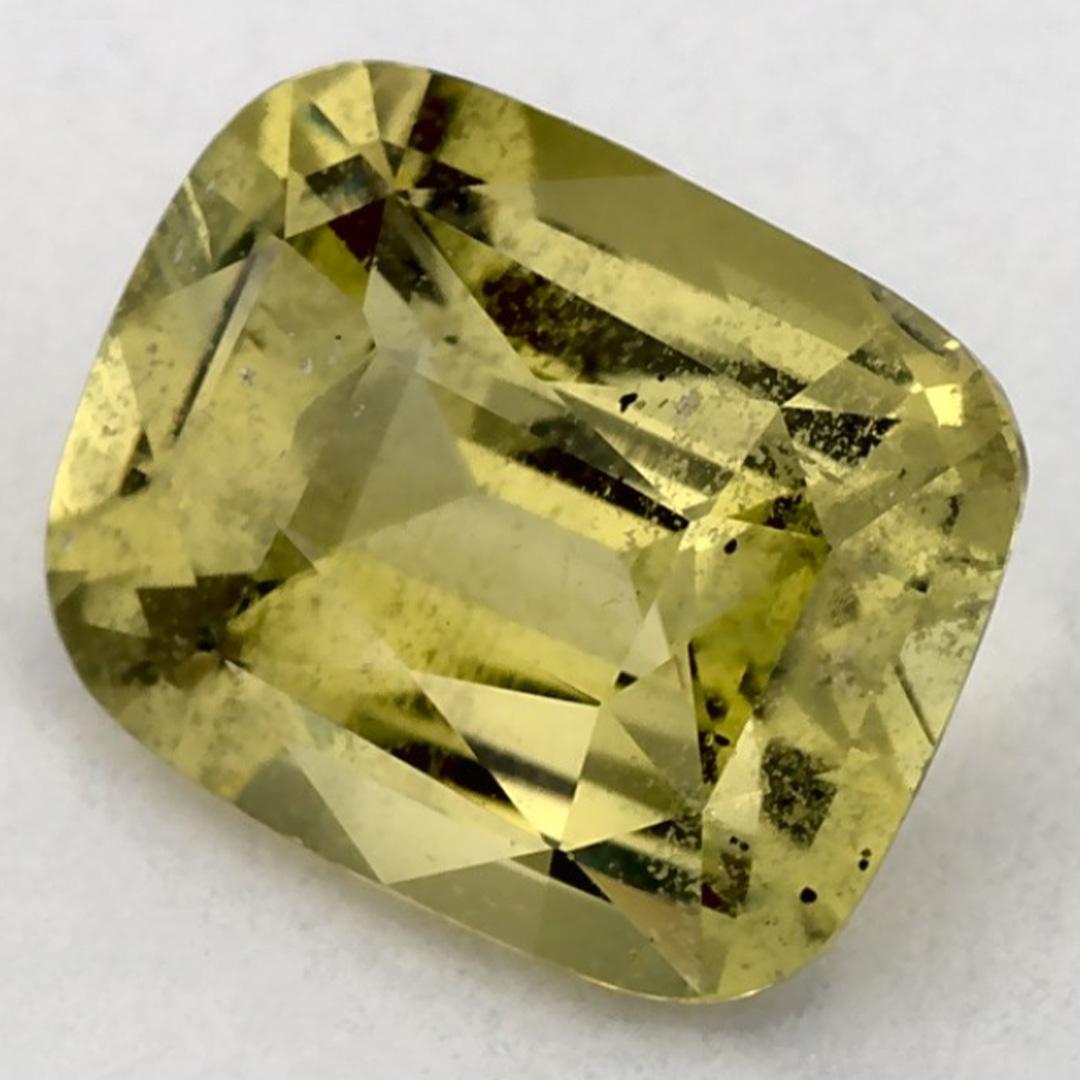 Taille coussin 1.5 Ct Green Sapphire Cushion Loose Gemstone (pierre précieuse en vrac) en vente