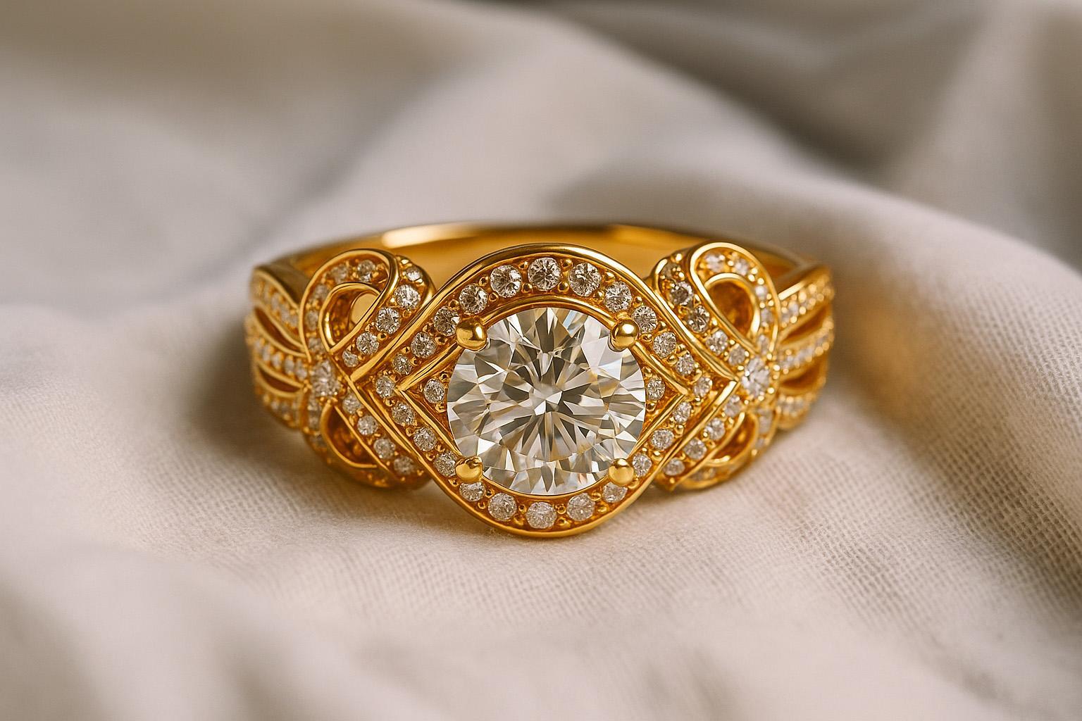 En venta: Anillo de compromiso de oro de 14 quilates con moissanita de 1,5 quilates.  5