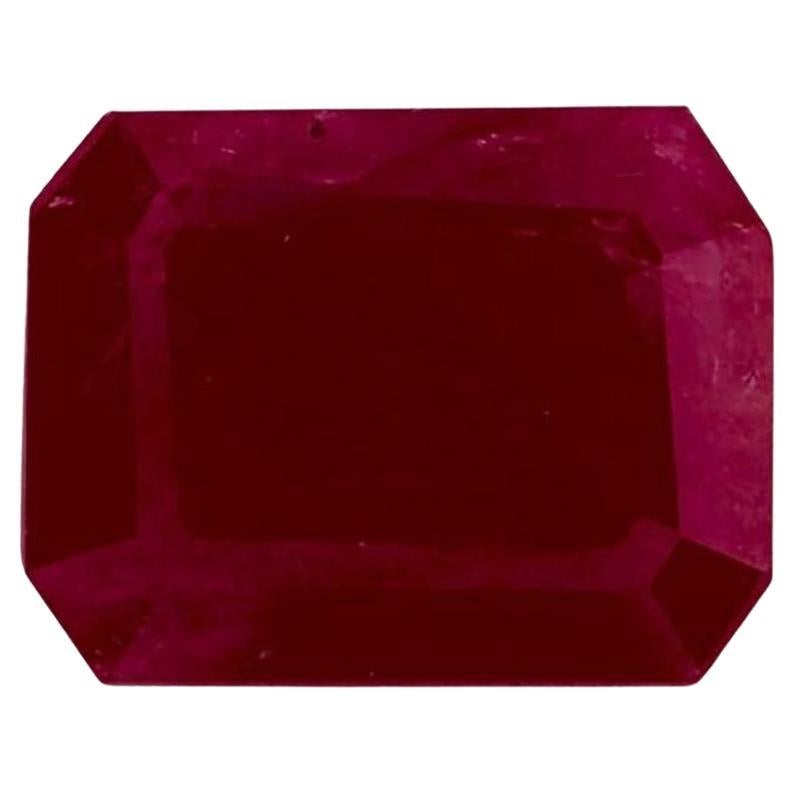 1.50 Ct Ruby Octagon Cut Loose Gemstone For Sale