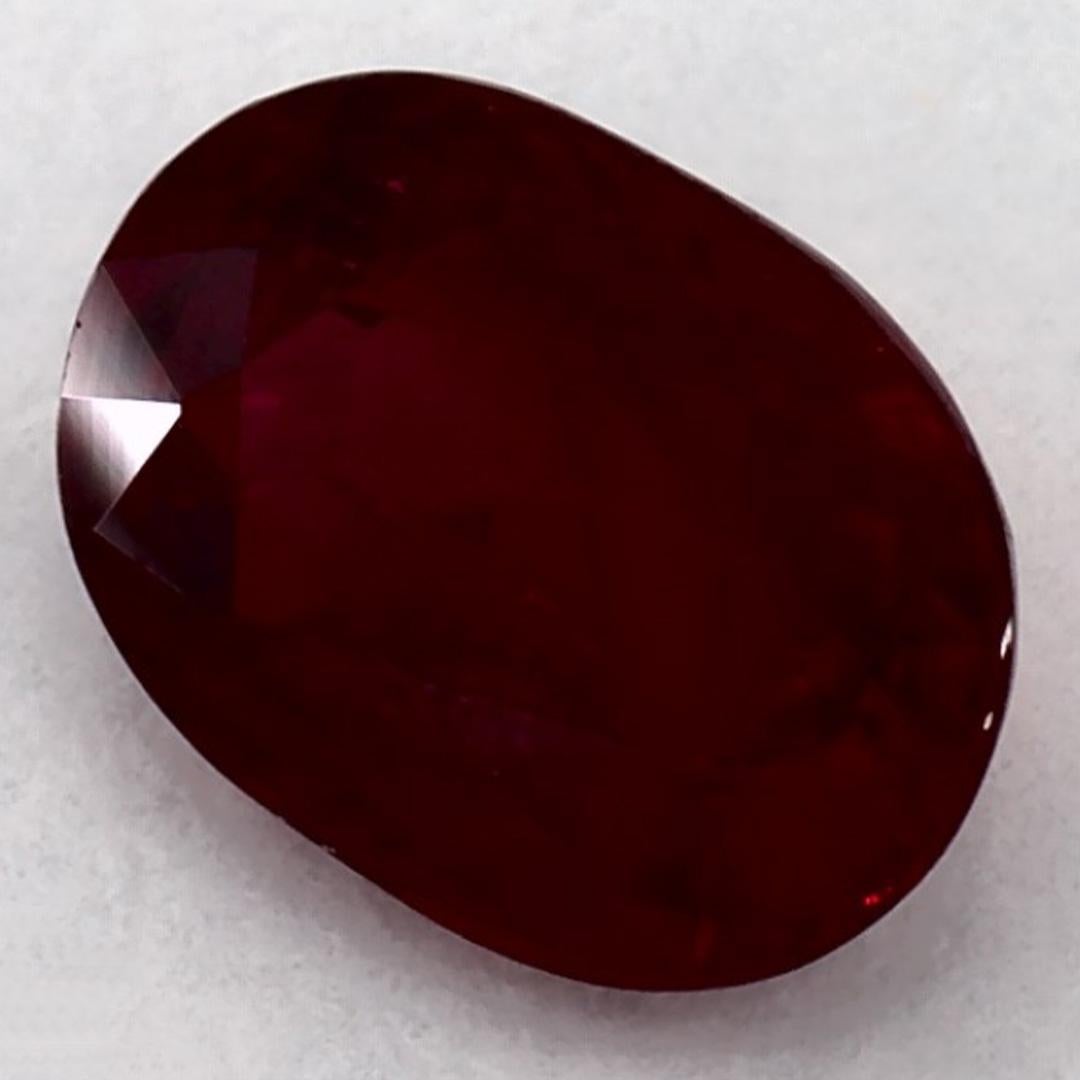 1.5 Ct Ruby Oval Loose Gemstone (Ovalschliff) im Angebot