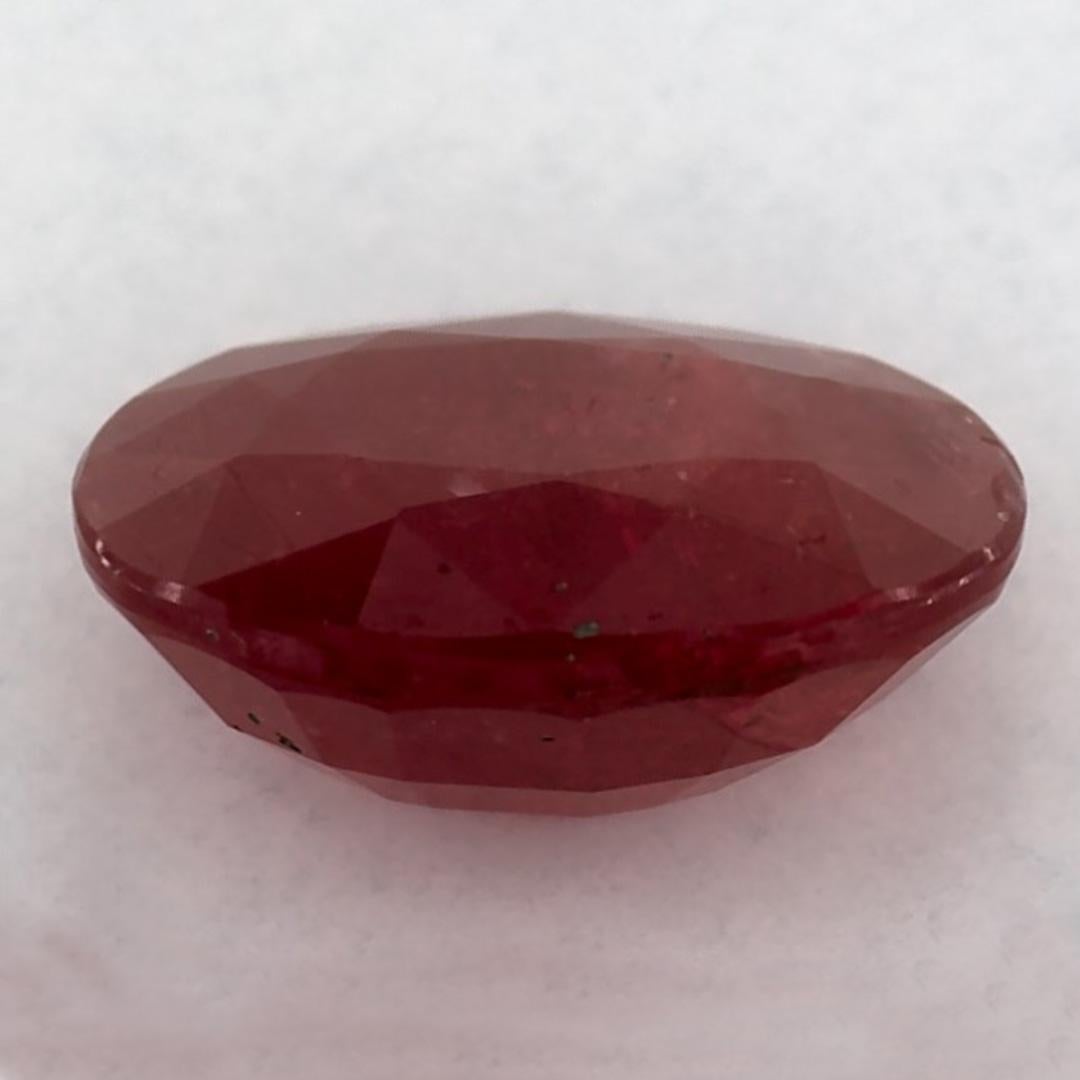 1.50 Ct Ruby Oval Loose Gemstone In New Condition For Sale In Fort Lee, NJ