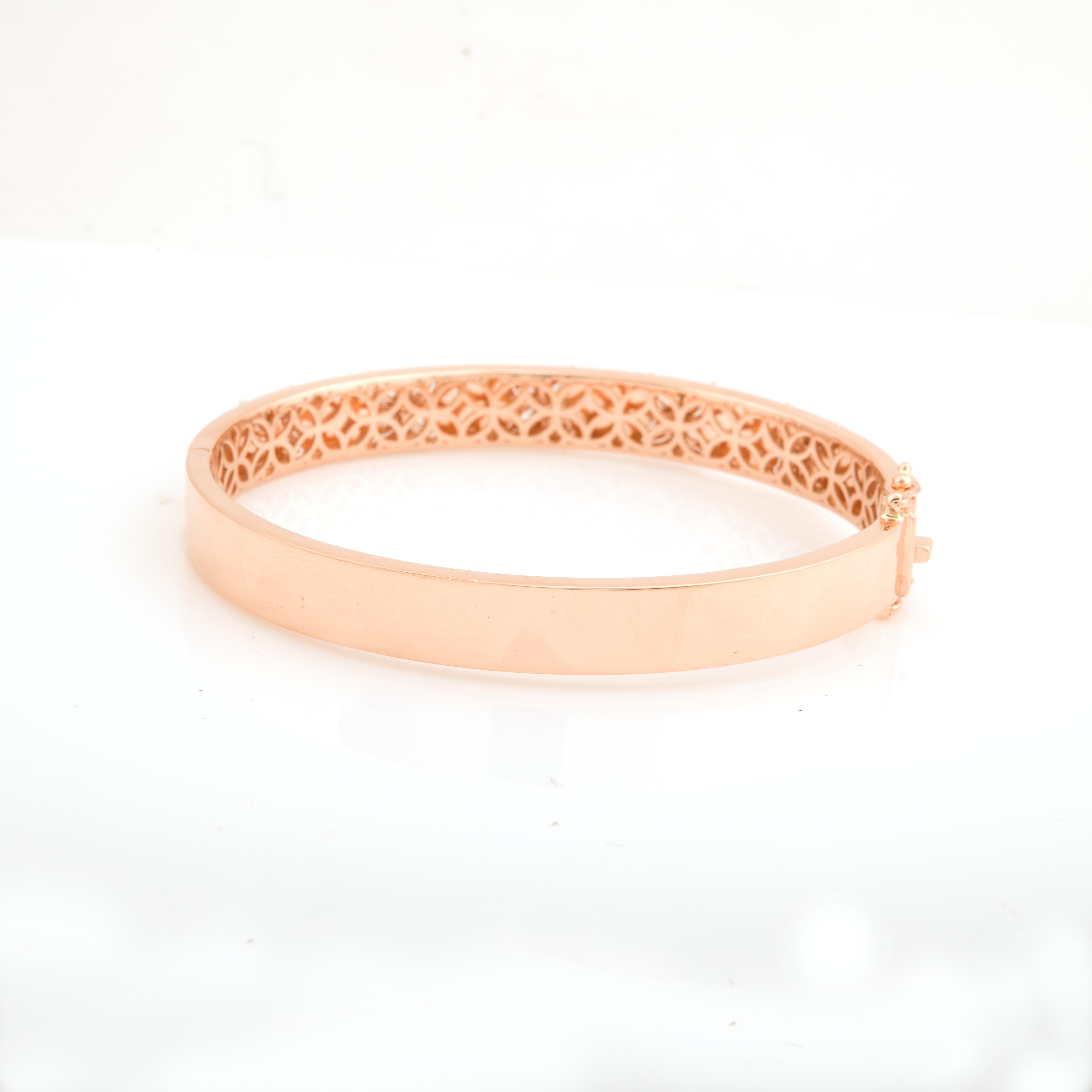 1.5 ct. Reinheit HI Farbe Marquise Diamant-Armband 18 Karat Roségold Schmuck im Angebot 1
