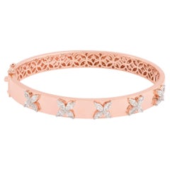 1.5 Ct. SI Clarity HI Color Marquise Diamond Bracelet 18 Karat Rose Gold Jewelry