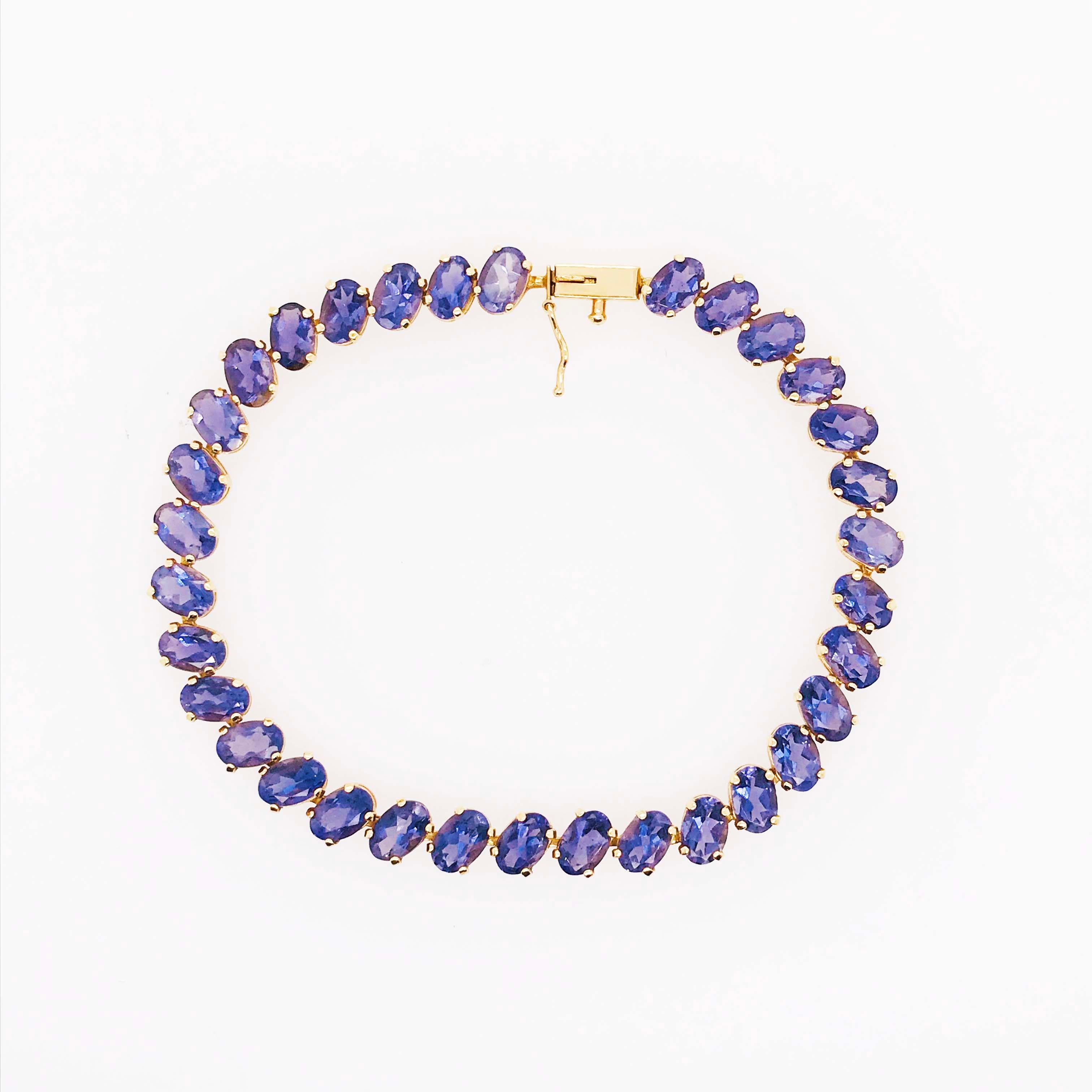 tanzanite bracelet gold