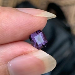 1.5 Ct Violet Color Burmese Spinel Emerald Cut Natural Gemstone for Jewellery