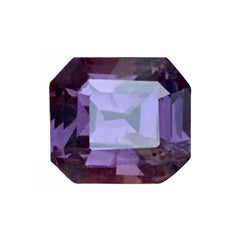 1.5 Ct Violet Color Burmese Spinel Emerald Cut Natural Gemstone for Jewellery