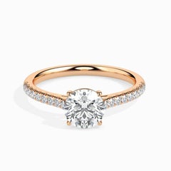 1.5 cts Moissanite Wedding Ring 925 sterling Silver rose gold plated