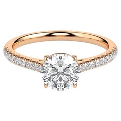 1.5 cts Moissanite Wedding Ring 925 sterling Silver rose gold plated