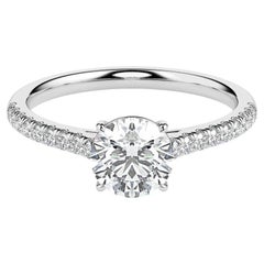 1.5 cts Moissanite Wedding Ring 925 sterling Silver white gold plated