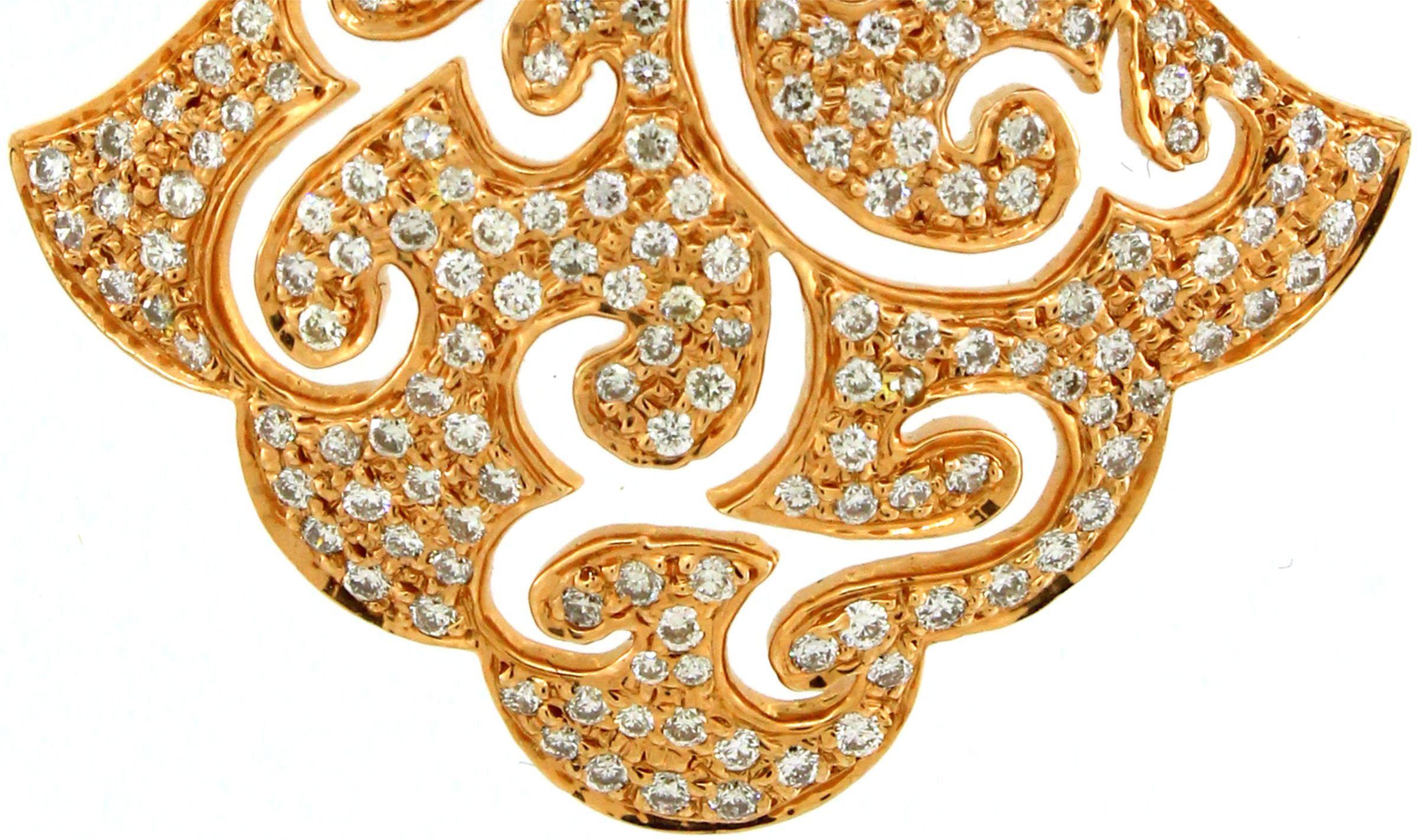 Taille ronde Pendentif en diamant blanc de 1.5 cts en vente