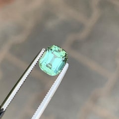 1.5 Cts Seafoam Green Color Cushion Cut Tourmaline Gemstone for Jewellery 7mm