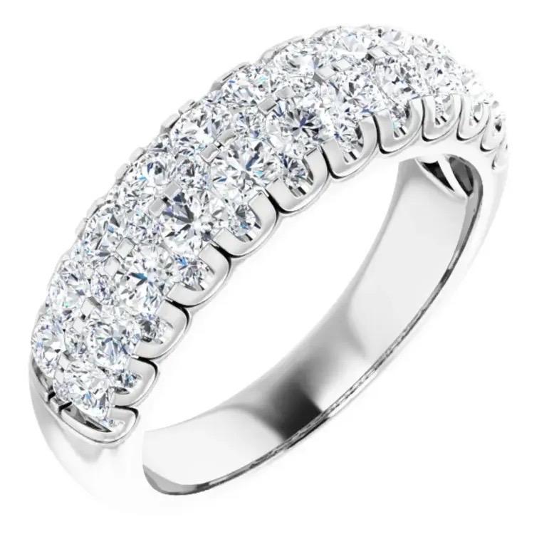 1.5 CTW Diamantes Anillo de Boda de Oro Blanco de 14K Art Decó en venta