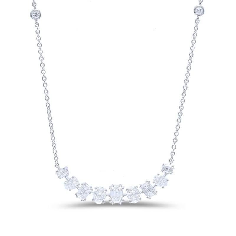 Panoramica:
La delicata collana della collezione Classic è un gioiello sofisticato e senza tempo, con 1,5 carati di diamanti rotondi incastonati in oro bianco 14K. Con un design raffinato ed elegante, questa collana è perfetta per aggiungere un