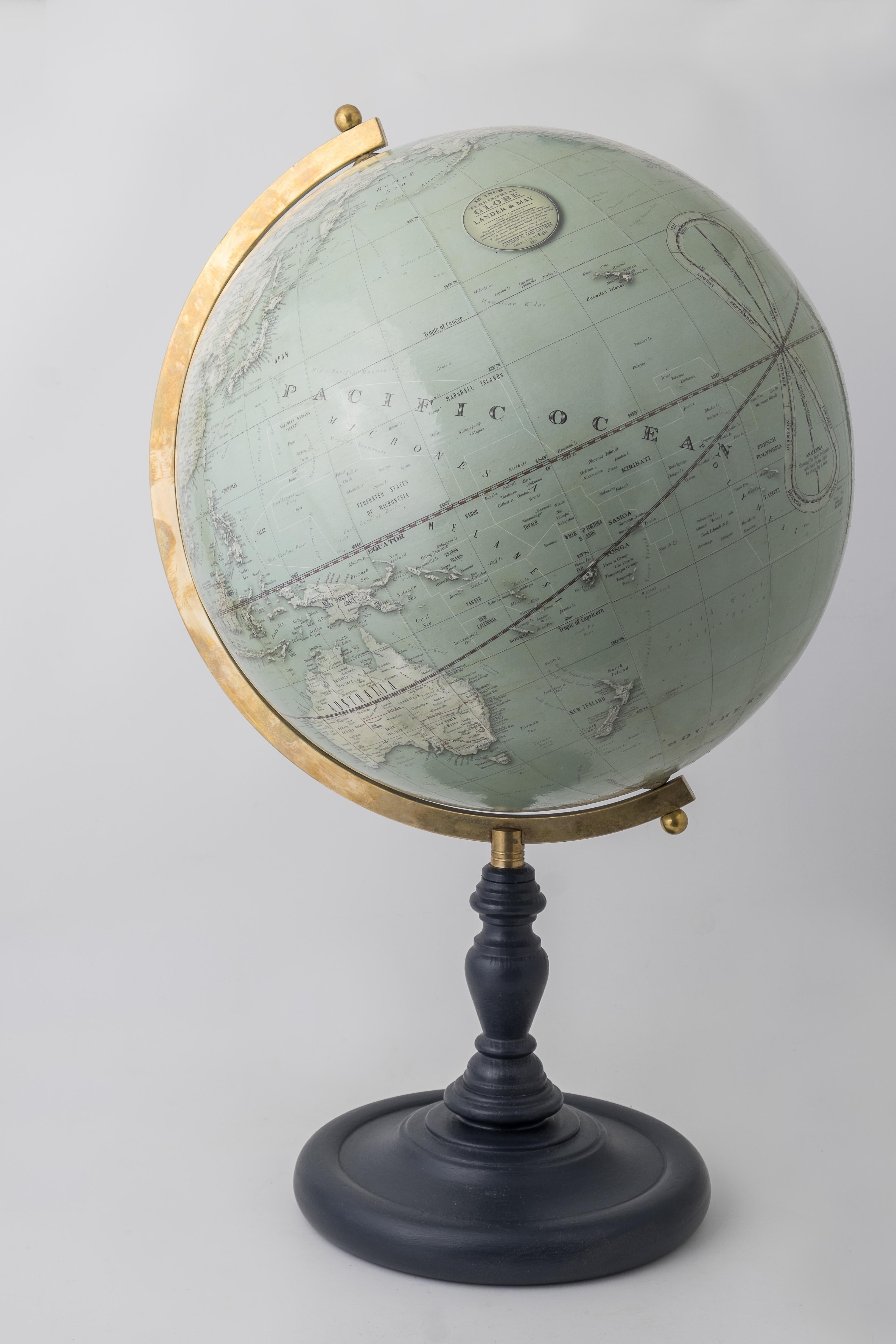 vintage globe on stand