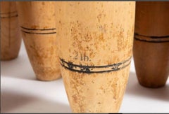 15 Early Juggling Pins, Great Collection For Art Installation. Great Patina.