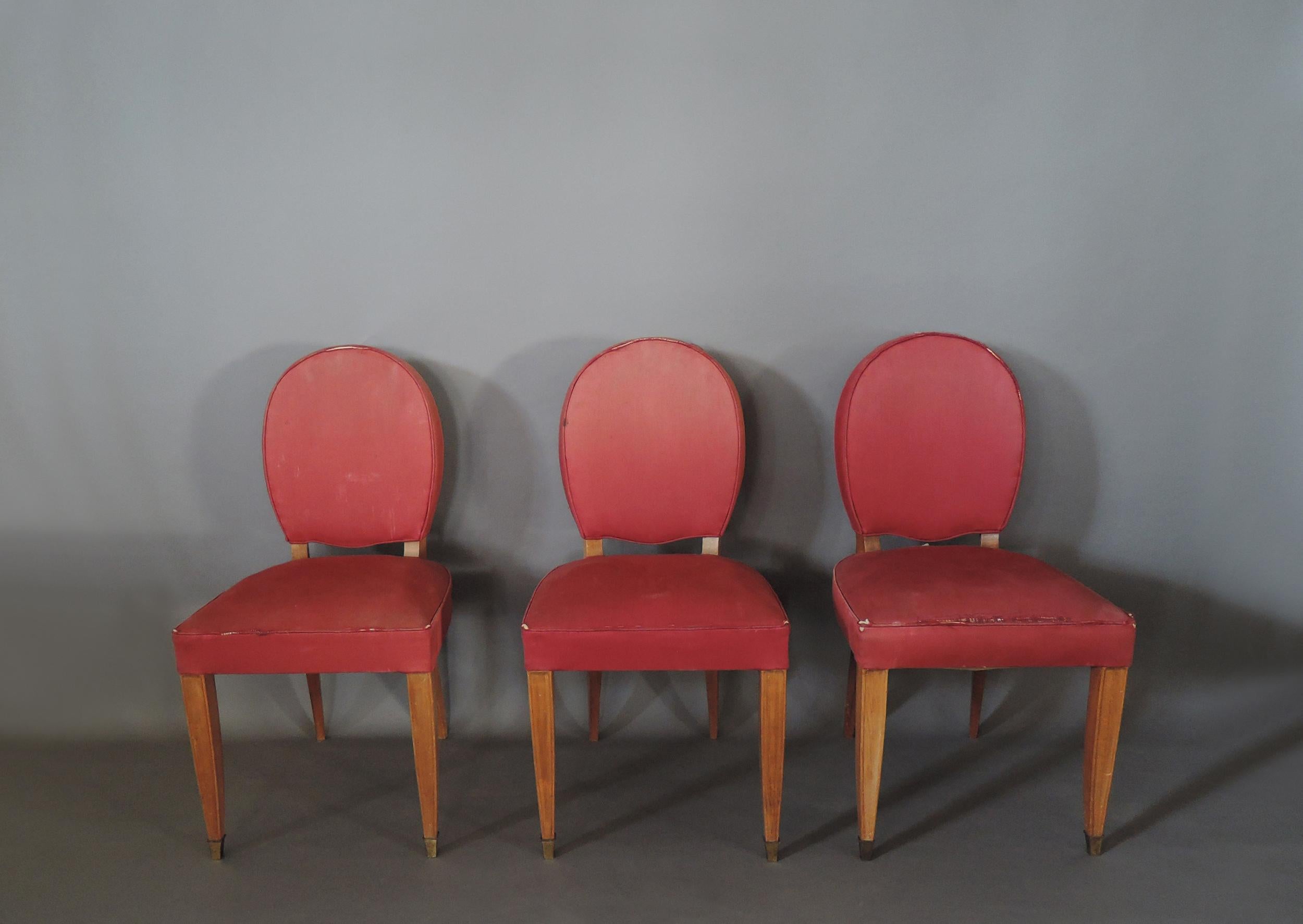 15 Fine French Art Deco Dining Chairs 5