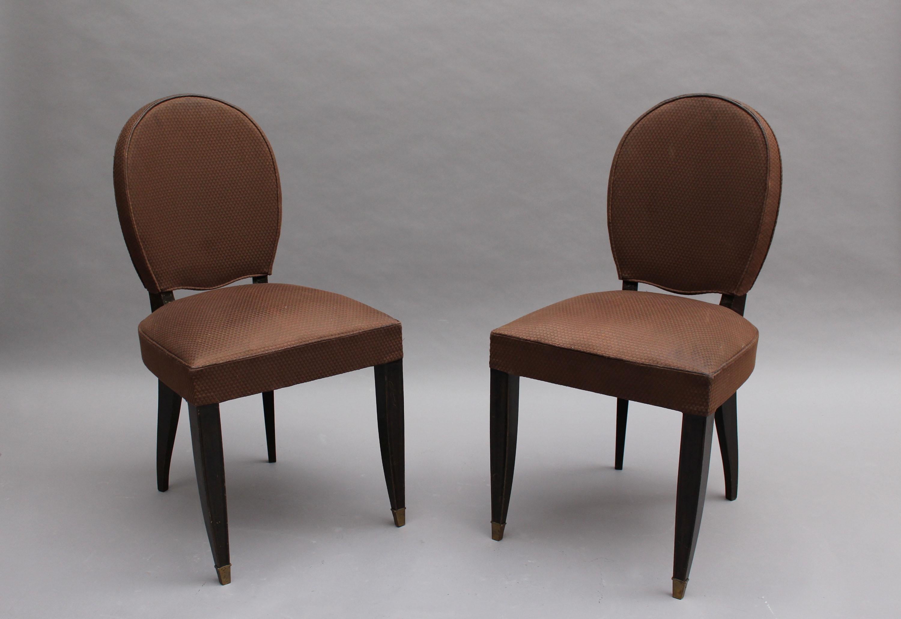 15 Fine French Art Deco Dining Chairs In Good Condition In Long Island City, NY
