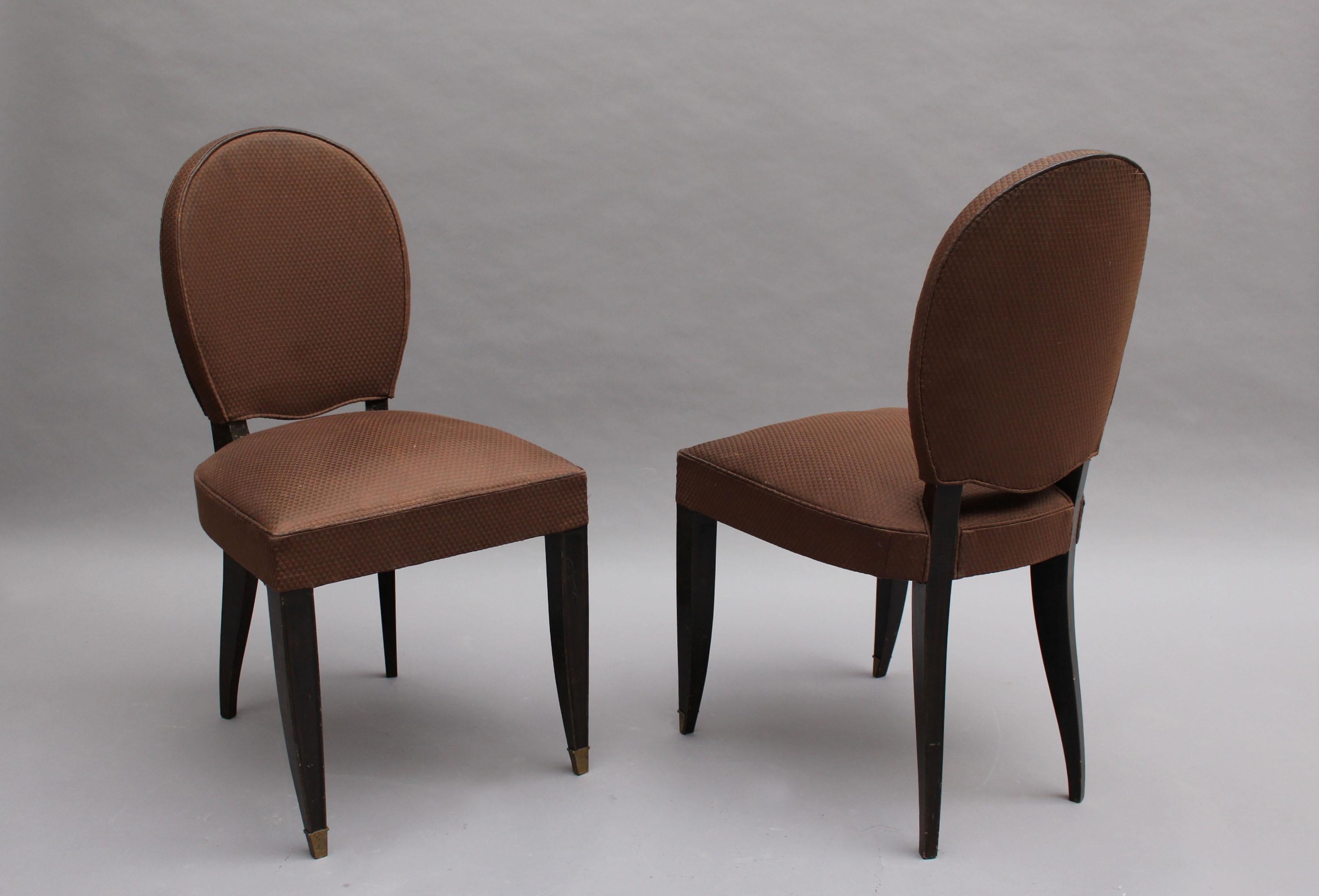Mid-20th Century 15 Fine French Art Deco Dining Chairs