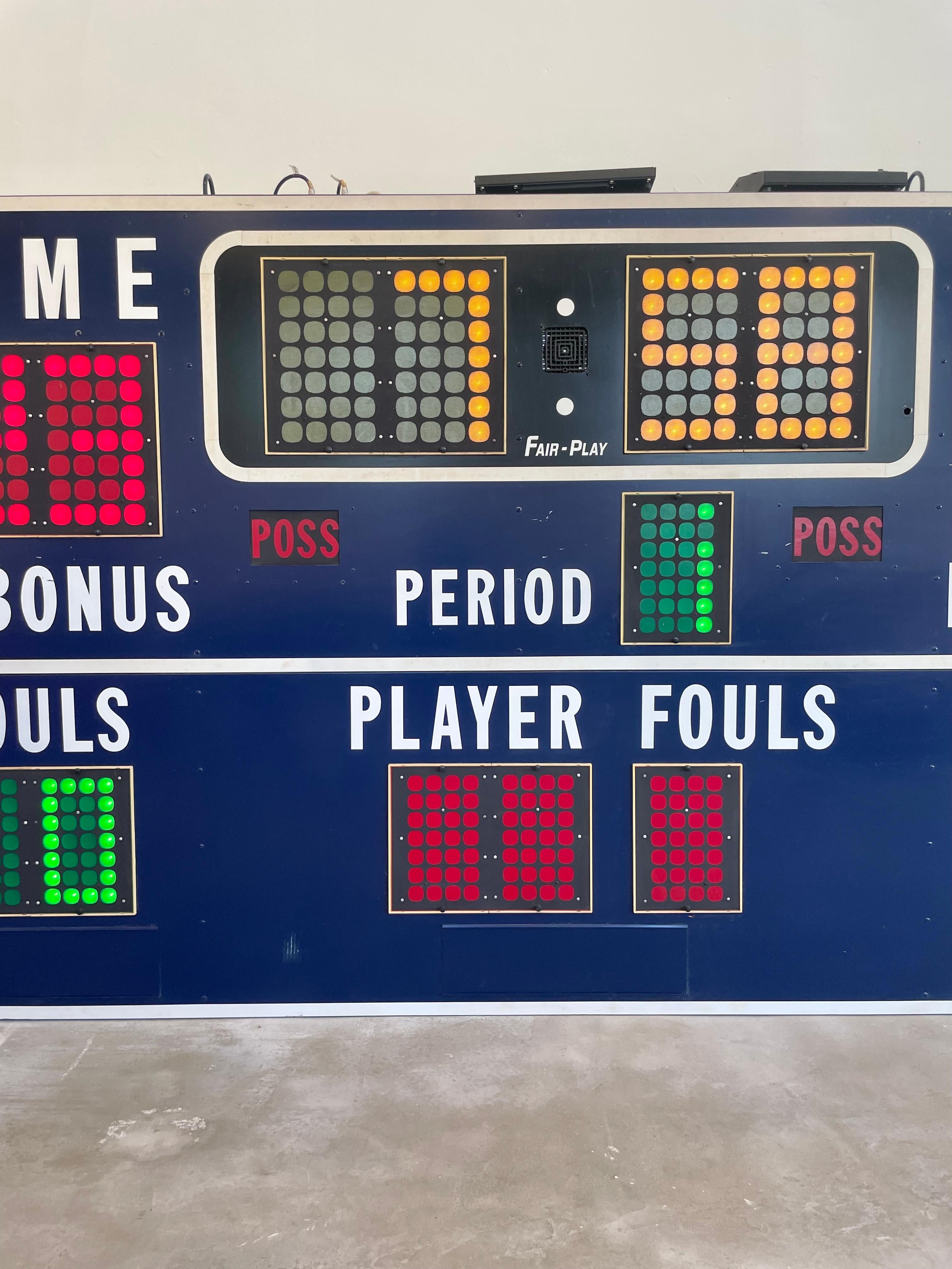Late 20th Century 15 Foot Fair Play Basketball Scoreboard, 1980s