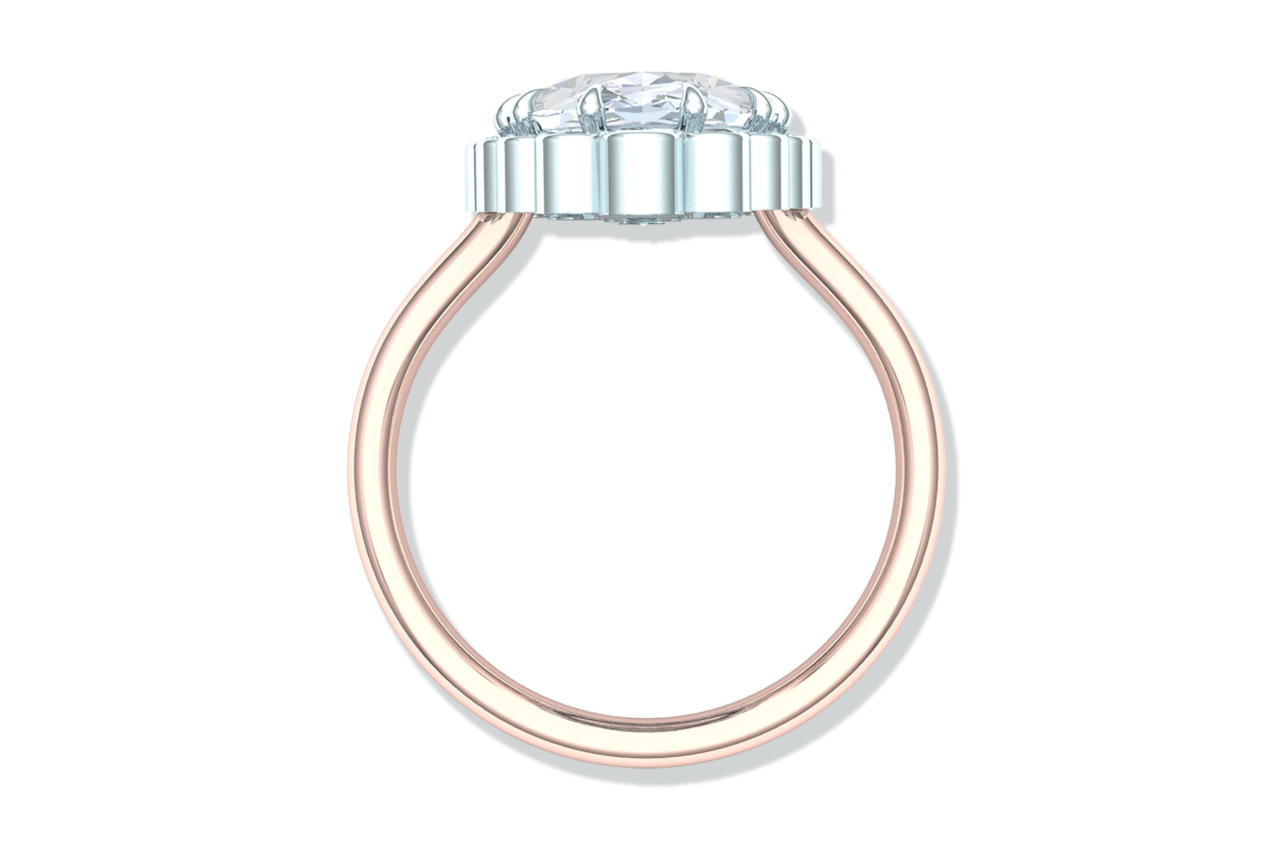 1.5 oval carat diamond ring
