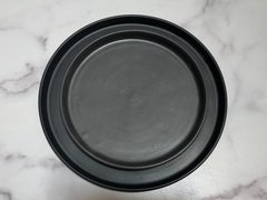15 Handmade Ceramic Matte Dinner Plate in Black, FOR LEDA