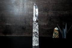 15 en agua-Obelisco de cristal de cuarzo transparente de Diamantina, Brasil