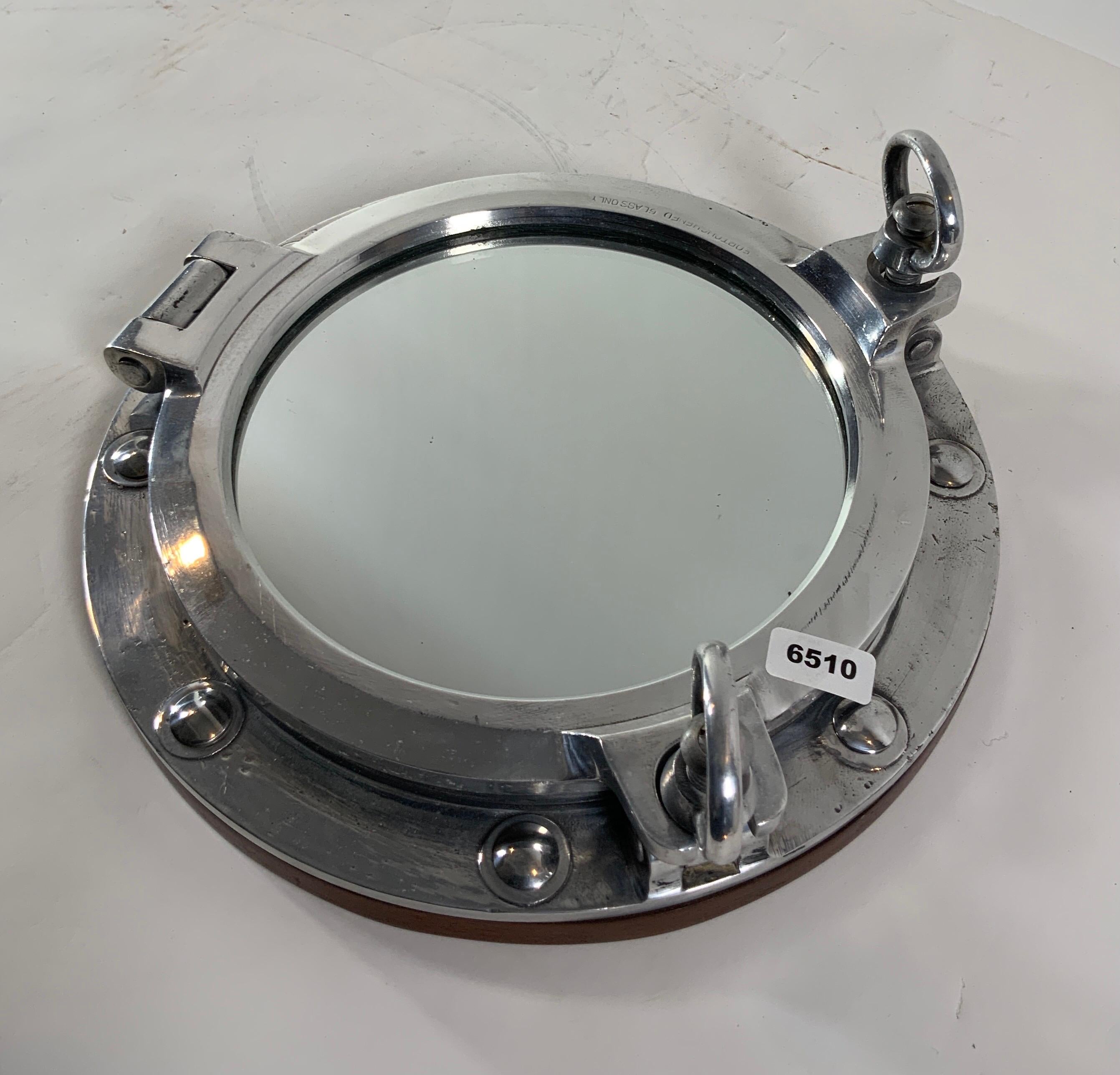 Aluminum Ship's Porthole Mirror For Sale 5