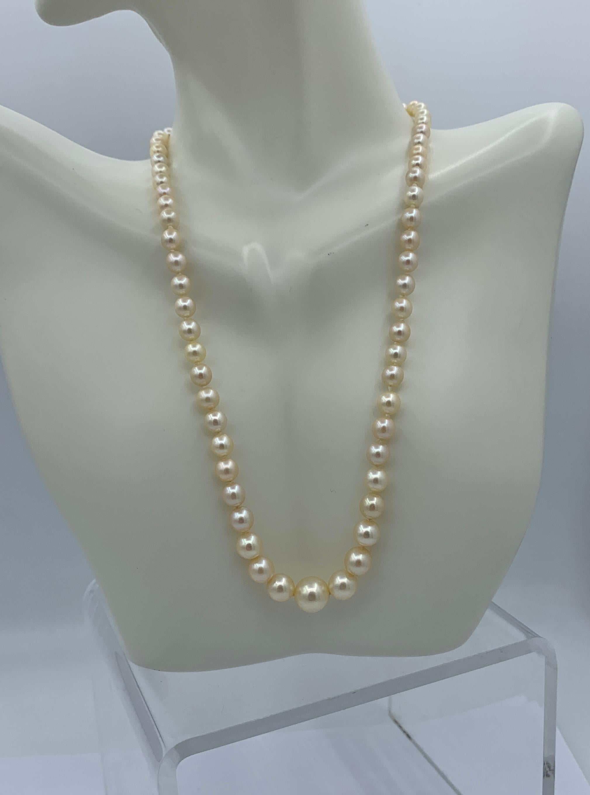 18-inch pearl necklace with 14-karat gold clasp